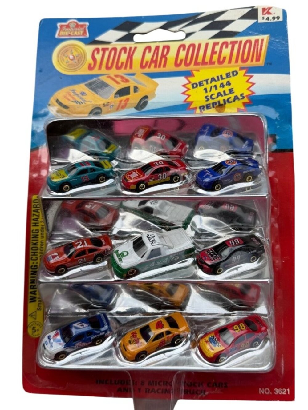 Imperial Die-cast Brand 1/144 Scale Replicas Die-Cast 9-pc Stock Car Collection